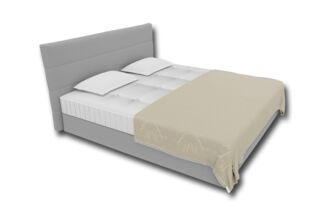 Polster Boxspringbett in hellgrau mit Matratze von Schramm Serie Purebeds
